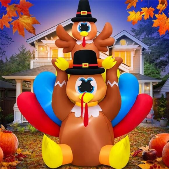6FT Thanksgiving Inflatables Turkey Thanksgiving Inflatables Outdoor